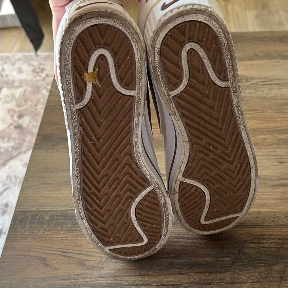 Nike White Sneakers with Brown Swoosh Nike Court Legacy Lift Sneaker - Women's - Picture 6 of 8